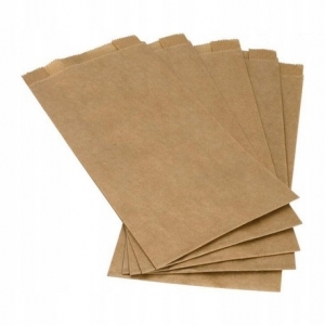Torebki papierowe torby śniadaniowe 15x5x24 cm. brązowe 500szt